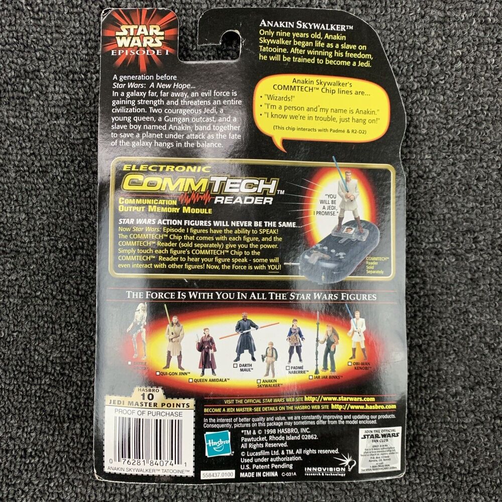 Vintage 1998 Star Wars Anakin Skywalker & Cpt Tarpals CommTech Action Figures - Picture 3 of 5